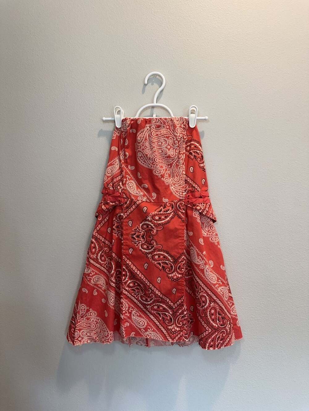 Holding Horses Red Paisley Bandana Print Strapless Mini Dress Size 4